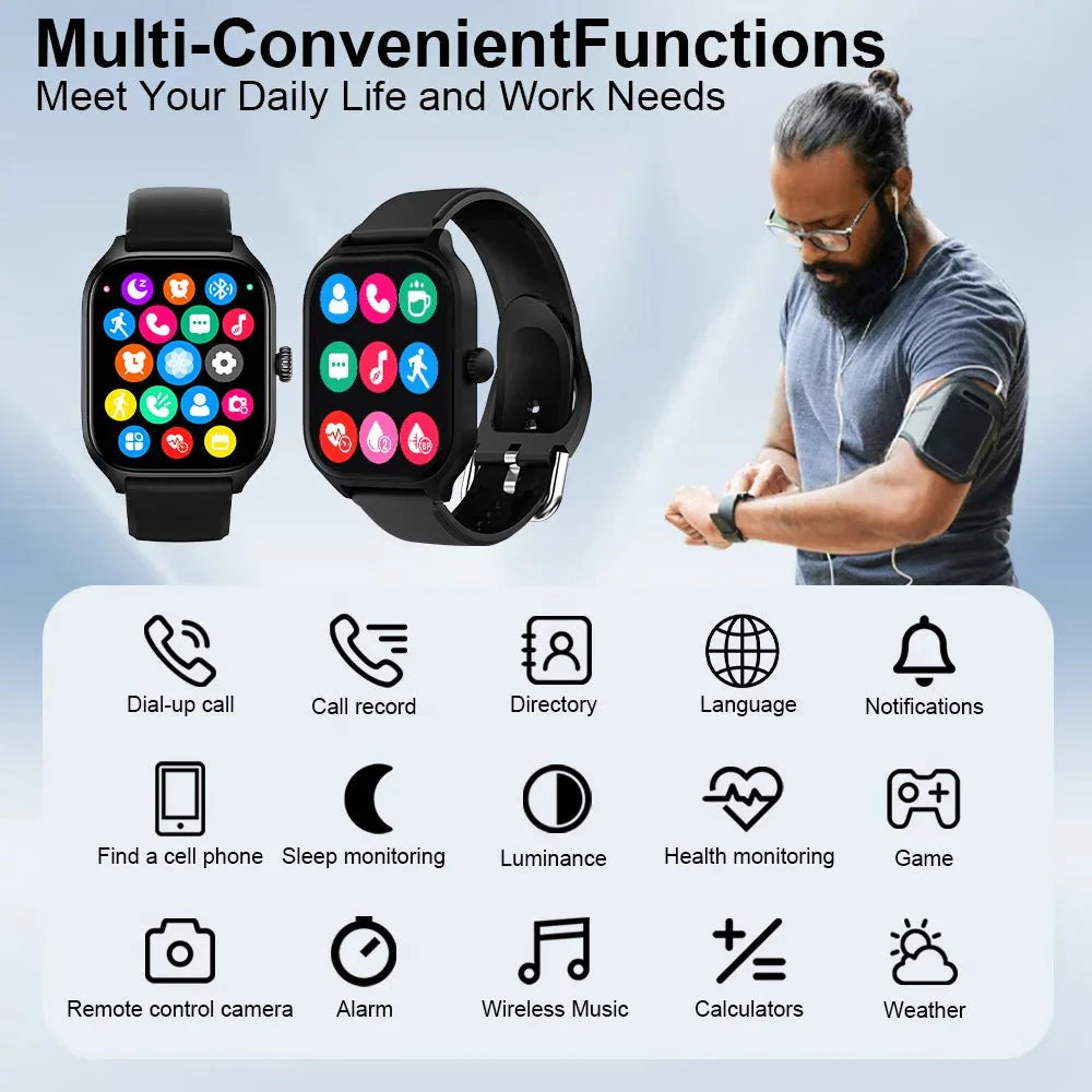 Smartwatch with Bluetooth Call | Fitness & Heart Rate Tracker