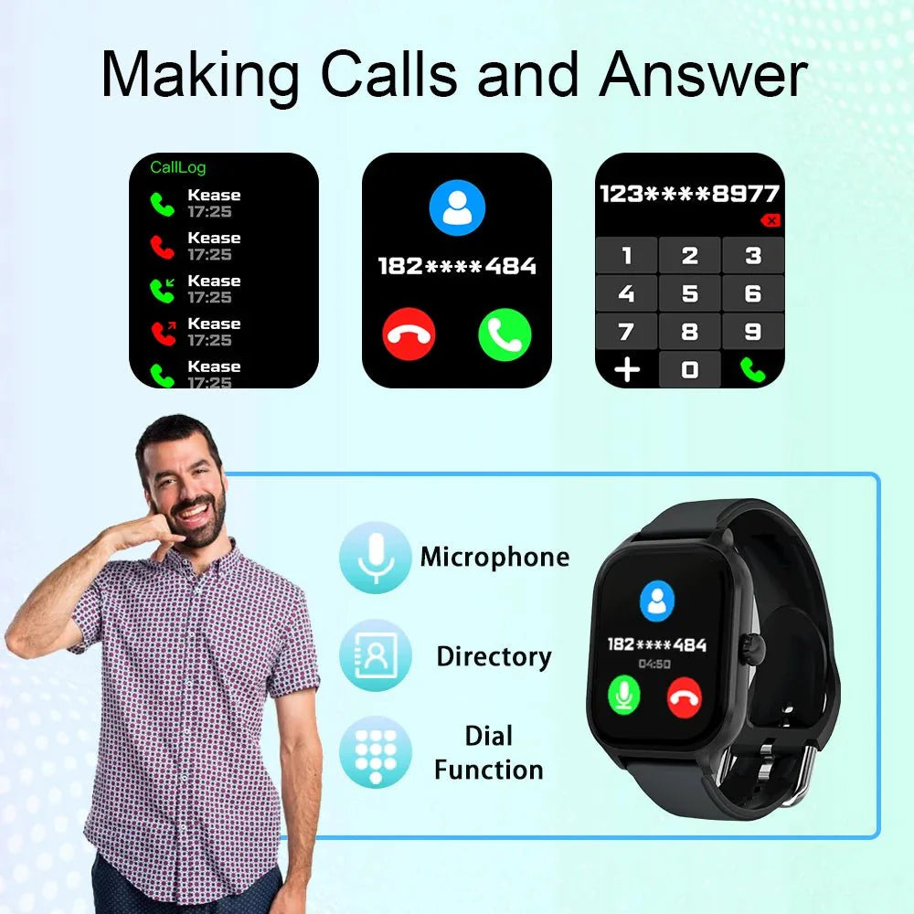 Smartwatch with Bluetooth Call | Fitness & Heart Rate Tracker