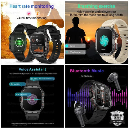Military Smart Watch for Men with GPS and Outdoor Fitness Features

