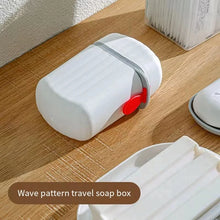 Portable soap box with sealed waterproof design for travel and bathroom use