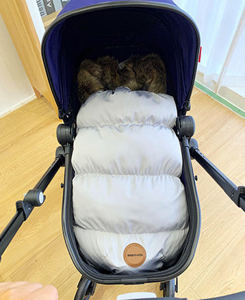 Warm baby stroller sleeping bag to keep infant cozy and comfortable in stroller

