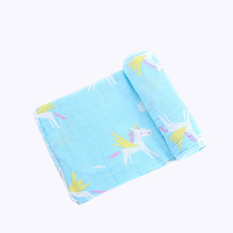 Soft newborn bamboo cotton blanket for swaddling and cozy baby comfort

