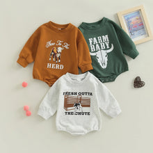 Infant long sleeve letter print bodysuit for baby boys and girls


