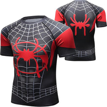 Spider T-shirt featuring a compression fit for sports and fitness training.