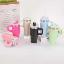 14oz stainless steel travel mug with handle and double-layer insulation