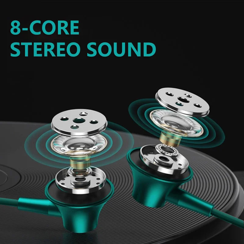 Type-C In-Ear Wired Headphones with Mic for Karaoke and Stereo Music