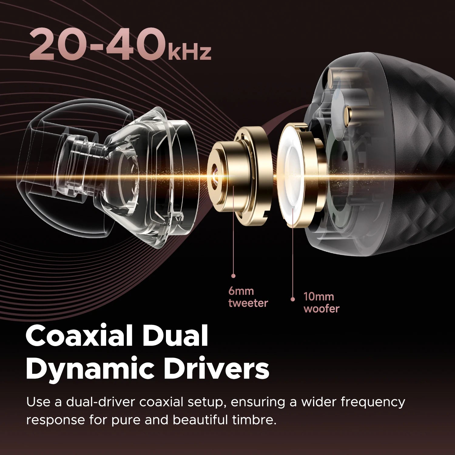 SoundPEATS Engine4 Bluetooth 5.3 Wireless Earbuds with LDAC and dual dynamic drivers for stereo sound and long battery life