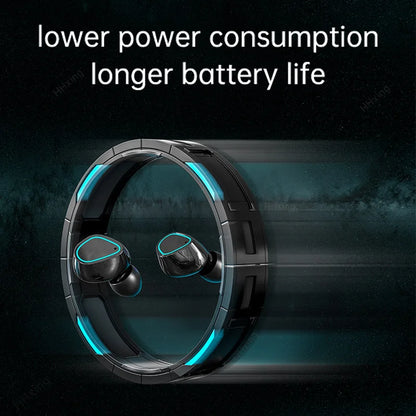 Wireless Bluetooth Headphones TWS Headsets with stereo sport in-ear design, HD mic, touch control, and long standby for gaming and calls