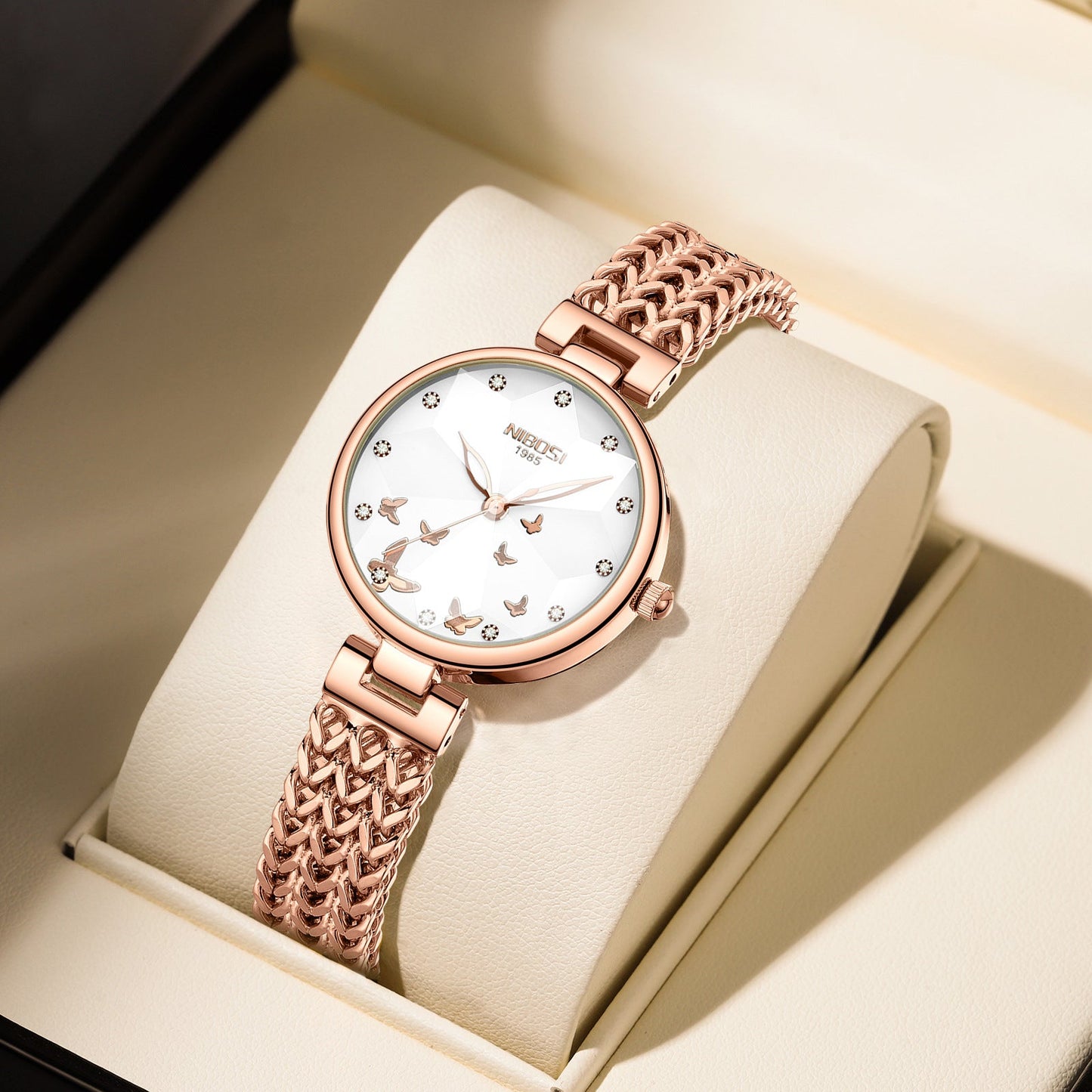 stylish-womens-waterproof-watch-steel-band-white