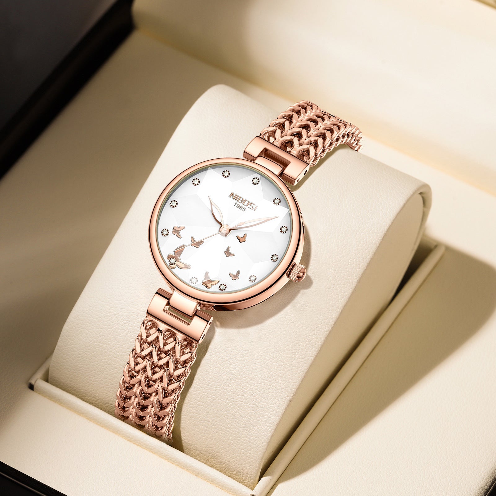 stylish-womens-waterproof-watch-steel-band-white