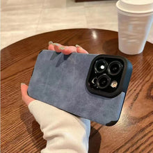 Korean style suede phone case with soft texture and drop protection

