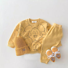 Cute baby summer clothing set with cartoon t-shirt and solid color shorts

