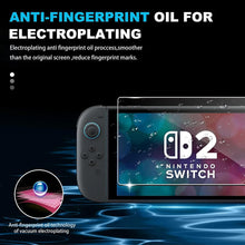 Tempered glass screen protector and joystick cap for Nintendo Switch 2

