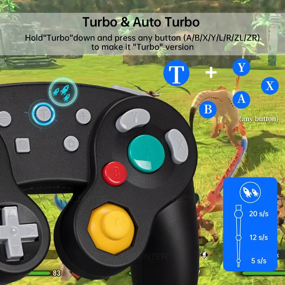 Bluetooth Gamepad for Switch and PC – GC style wireless controller

