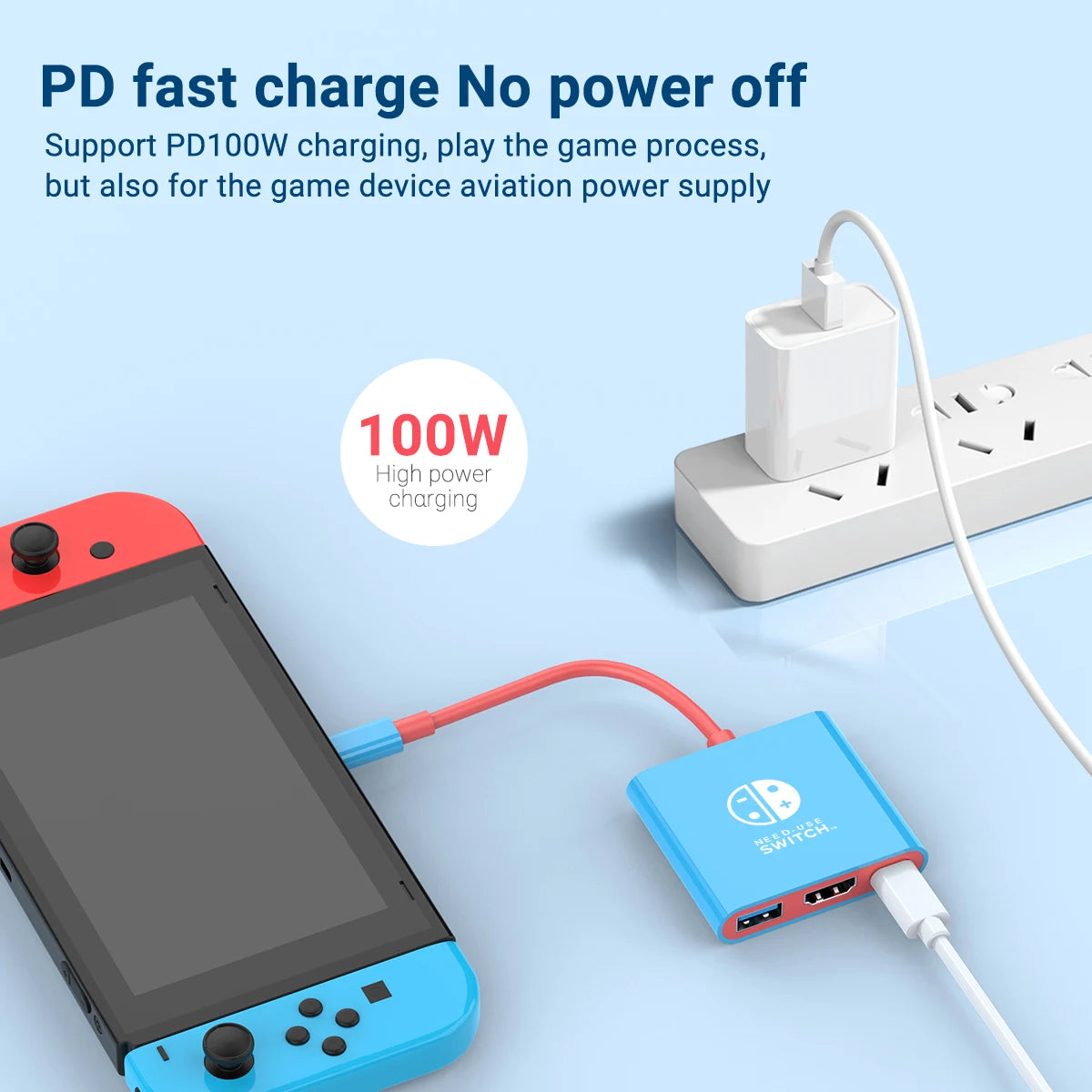 Portable Nintendo Switch Docking Station with HDMI and USB-C hub for travel gaming

