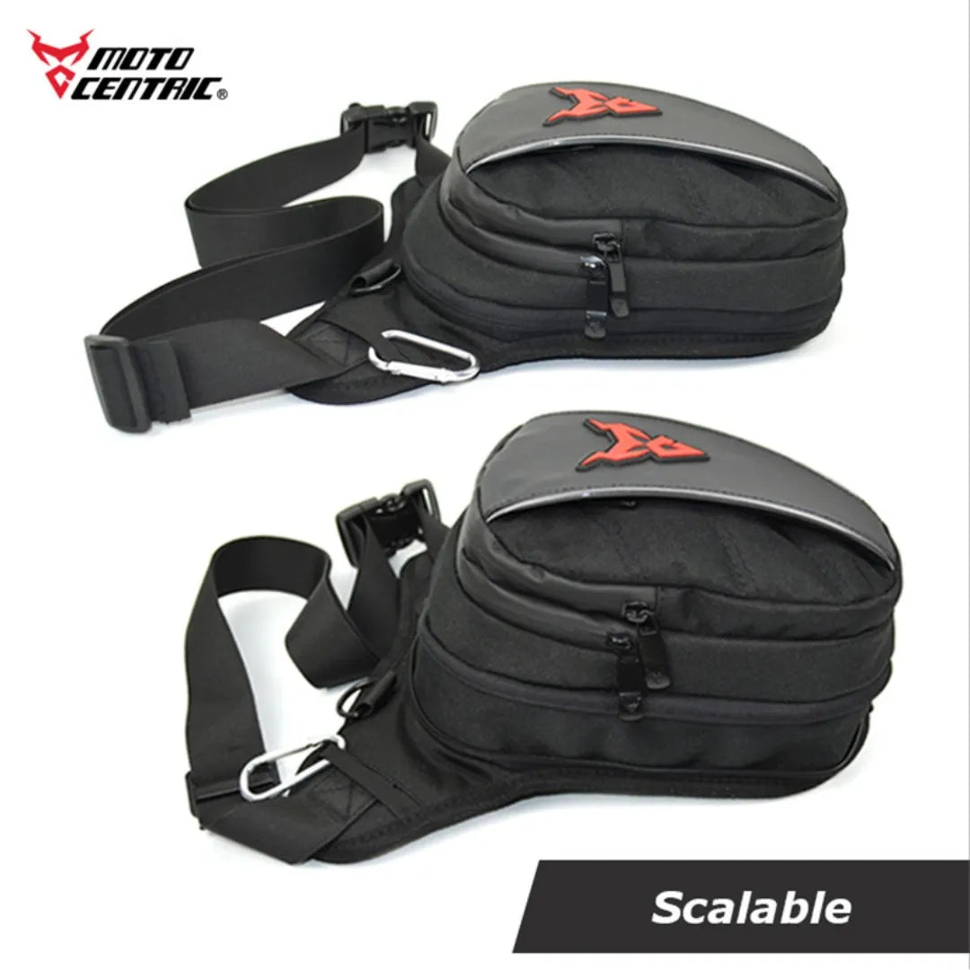 Tactical waterproof motorcycle leg bag for thigh and waist storage

