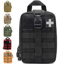 Rip away EMT pouch with molle attachment for hiking and emergency use