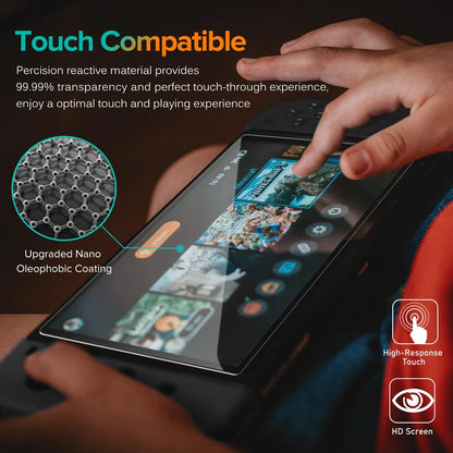 Tempered glass screen protector and joystick cap for Nintendo Switch 2

