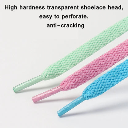 Thick flat AF1 replacement shoelaces in black and white for high-top sneakers

