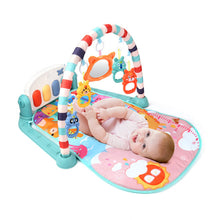 Baby pedal piano toy with music and lights for early development play

