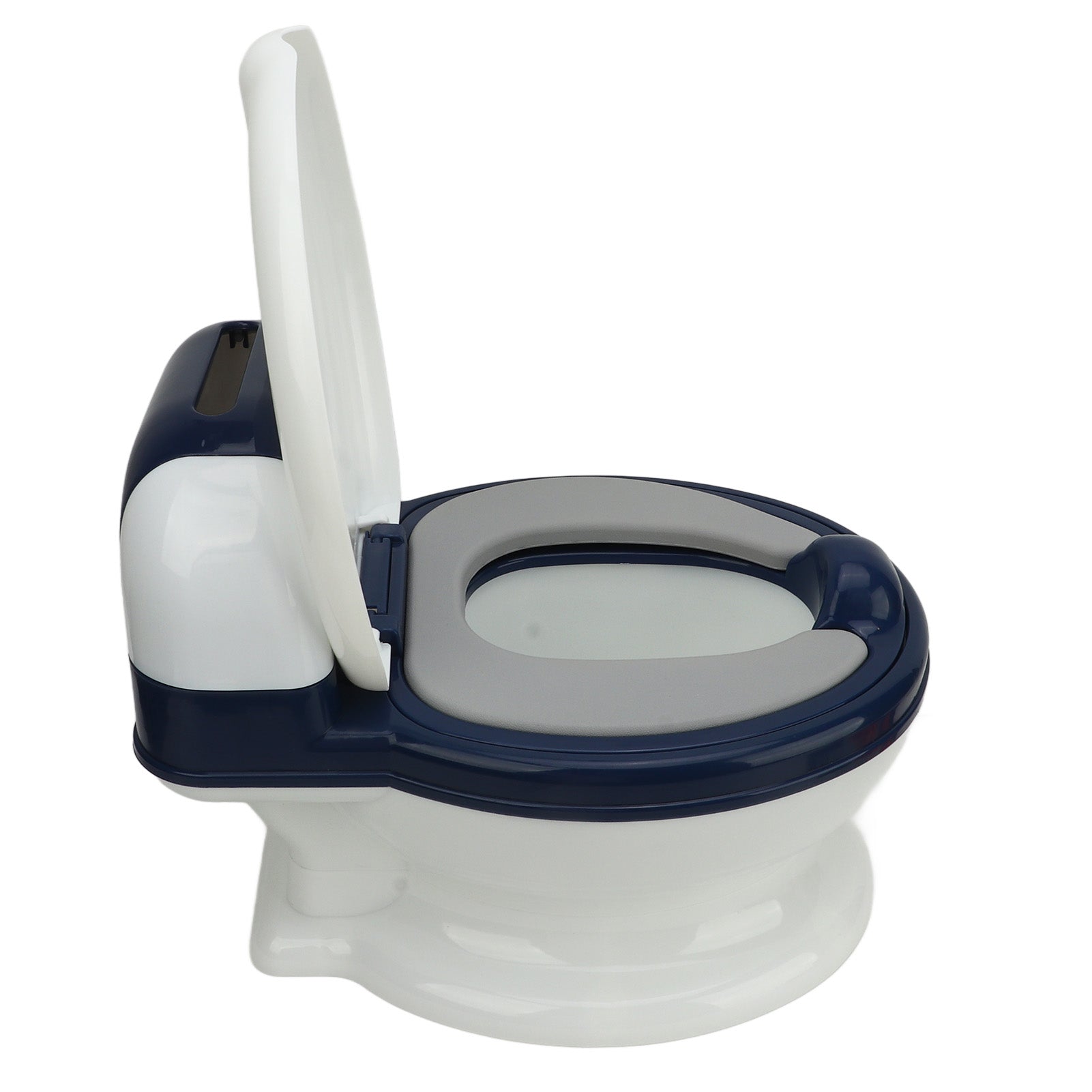 Soft PU toddler potty training seat with anti-slip base and back support

