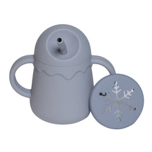 Silicone no spill cup for kids with two-in-one spill proof design

