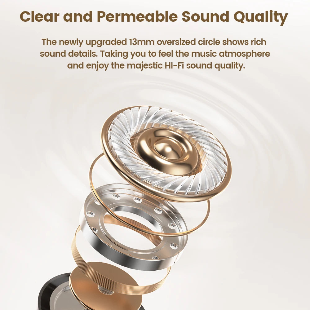 Toocki 06C Bluetooth Wireless Headphones with 35H Battery and Waterproof Design
