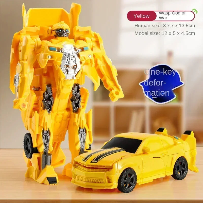 Transformation robot toy for kids with car-to-robot action figure design

