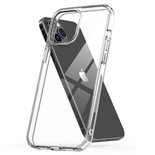 Ultra thin clear silicone case for iPhone, showing the back cover with the Apple logo visible through the transparent material.