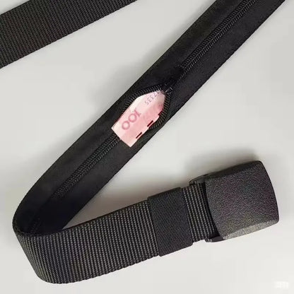 Unisex travel anti theft belt with hidden money compartment

