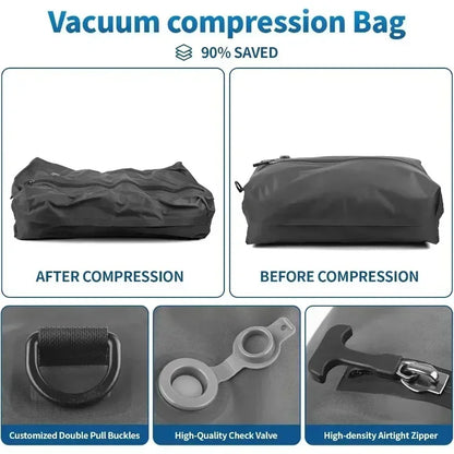 17L vacuum compression travel bag with air pump for packing and storage

