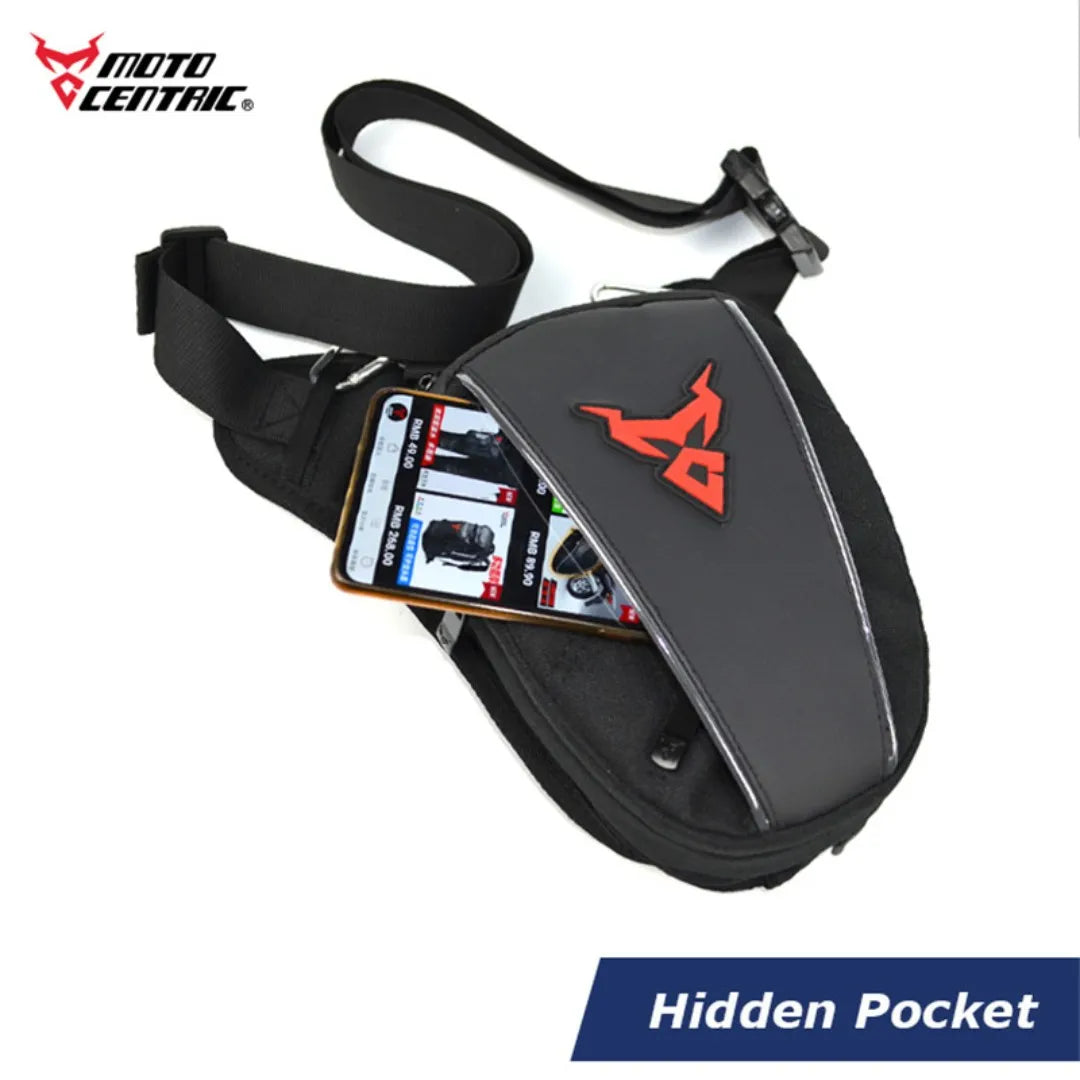 Tactical waterproof motorcycle leg bag for thigh and waist storage

