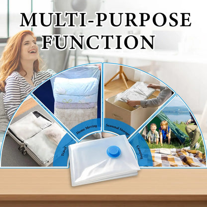 Vacuum Storage Bags for Clothes and Blankets with Compression Sealer

