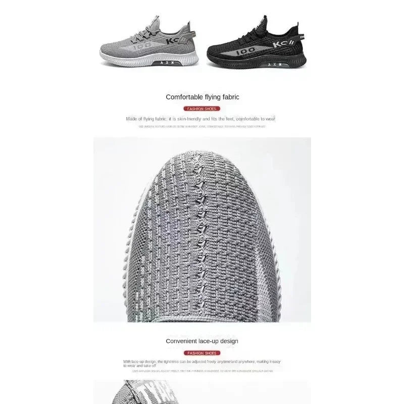 Men’s lightweight mesh sneakers in breathable, casual design for everyday comfort

