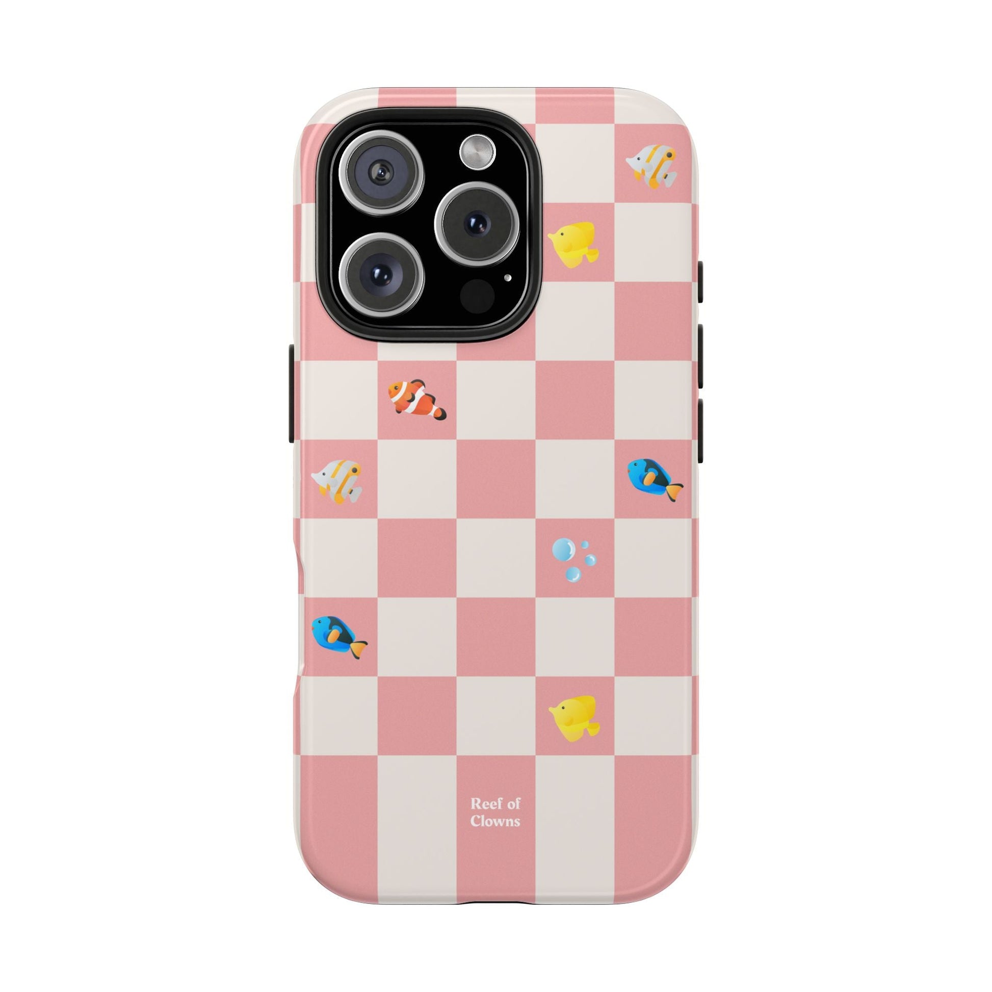 Checkerboard Phone Case in Pinktide Design by Reef of Clowns