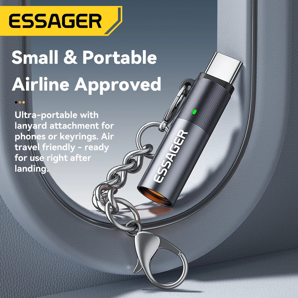Flameless USB-C lighter with tungsten wire for safe air travel
