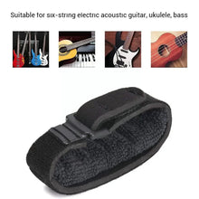 Black Miwayer guitar string muter wraps and noise damper for guitar, bass, and ukulele strings

