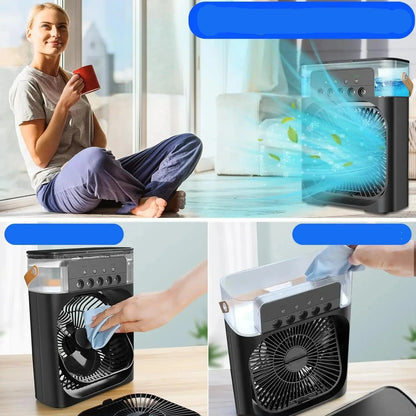 Chill Fan Pro 3 In 1 Portable Air Conditioner Fan LED Night Lights Humidifier Air Adjustment