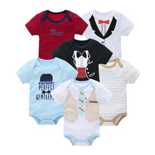 Pack of soft newborn cotton baby bodysuits with short sleeves for infants

