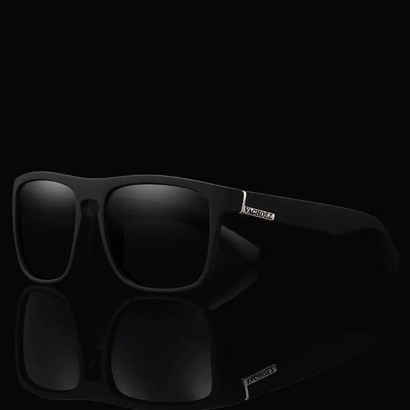Vaghozz Brand Classic Sunglasses Men UV400 in square black frames