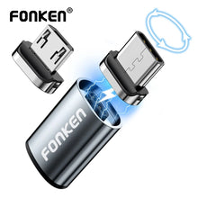 Magnetic cable connector mobile phone adapter with Micro USB and Type C tips