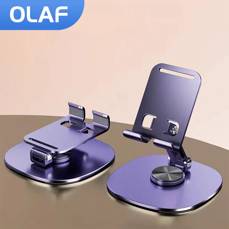 Olaf rotating table cell phone holder desktop stand for iPhone and iPad
