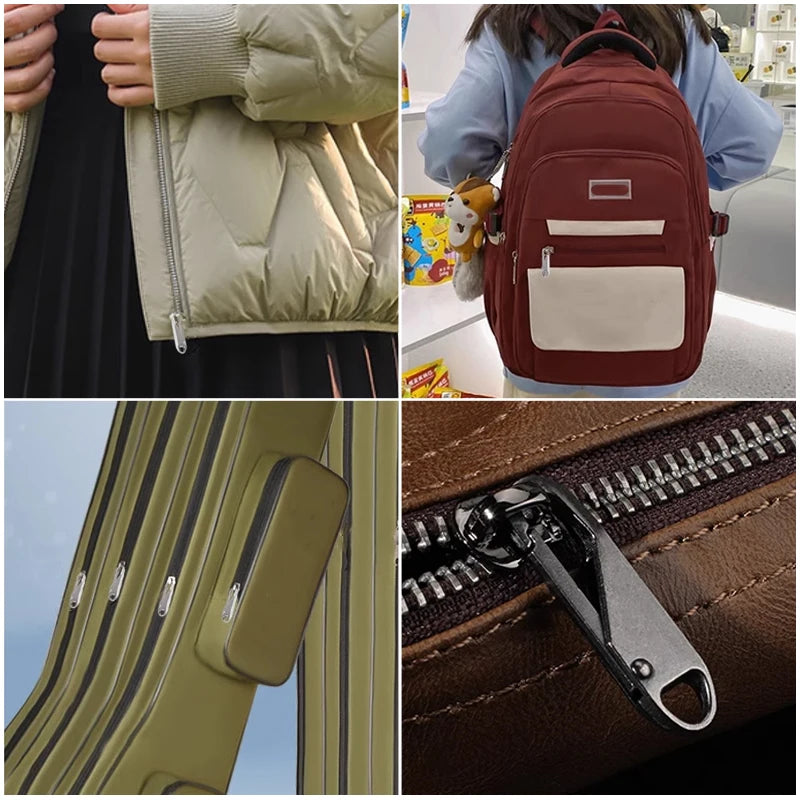 Universal Zipper Repair Kit for fixing suitcase and travel bag zippers