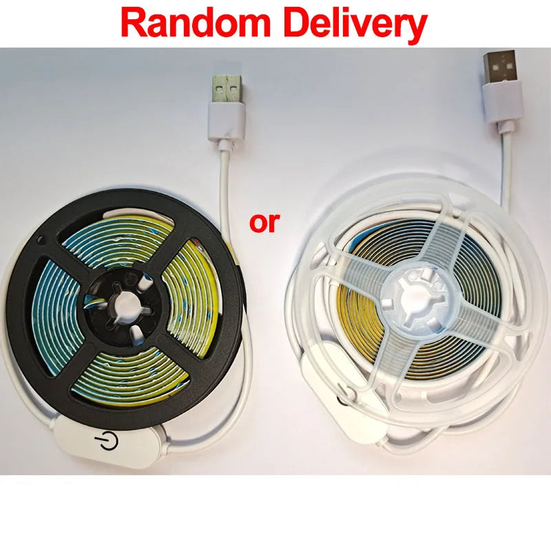 Flexible USB LED touch dimmer light strip for cabinets and desk lighting

