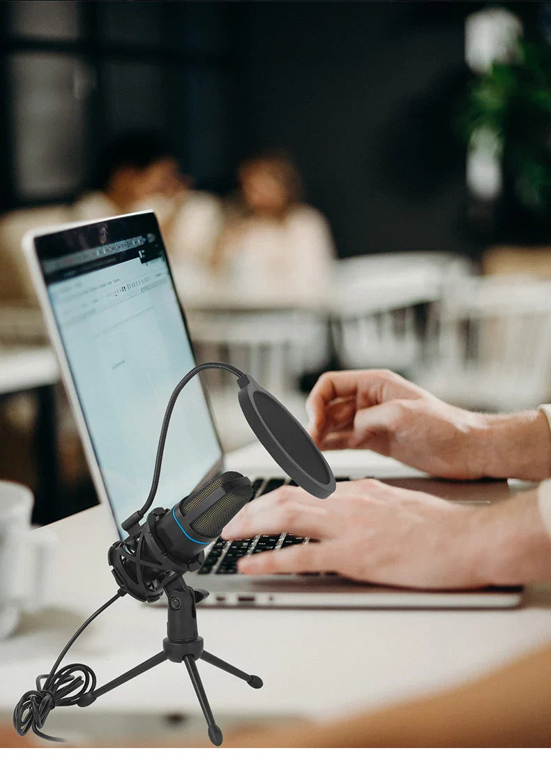 USB microphone for PC – Ideal for clear recordings and streaming on laptop and desktop

