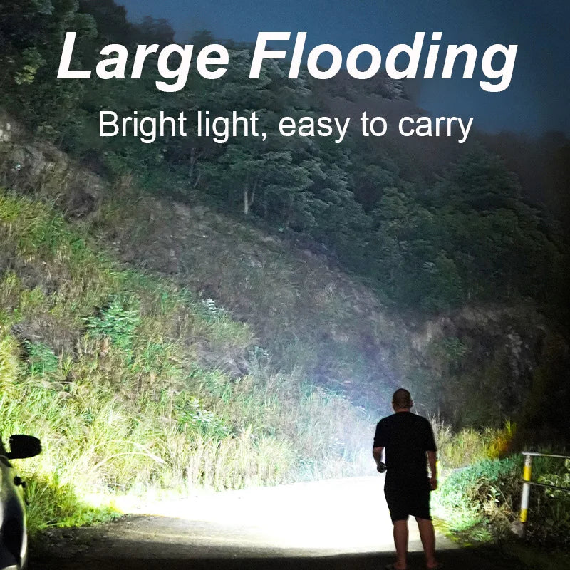 Multifunctional COB Flashlight with Adjustable Angle, Magnetic Base, and Keychain Clip for Outdoor and Emergency Use