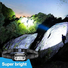 Strong Light Headlamp with USB Rechargeable LED Sensor and Zoom Torch for Camping, Fishing, and Emergency Outdoor Use