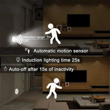Emesa Home PIR Motion Sensor LED Night Light illuminating a kitchen cabinet