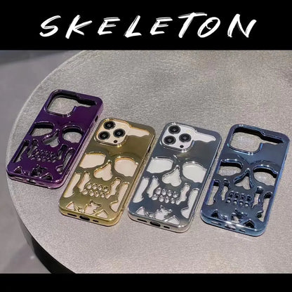 Hollow 3d Skull Callous Phone Case For iPhone 14