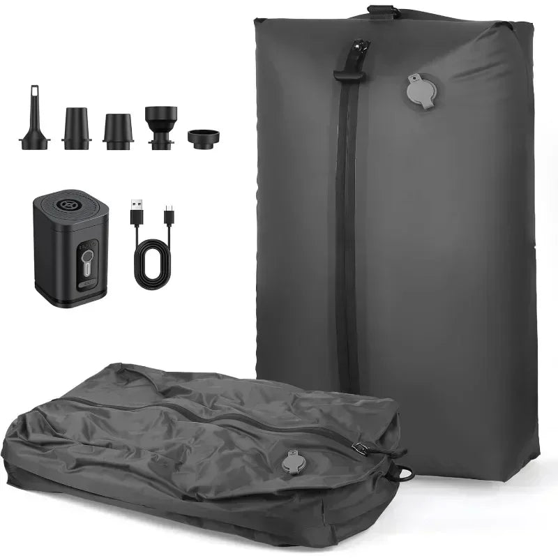 17L vacuum compression travel bag with air pump for packing and storage

